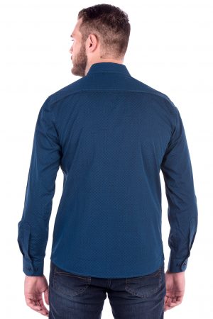 Camisa Slim Fit Falklands ML - Navalhado Azul
