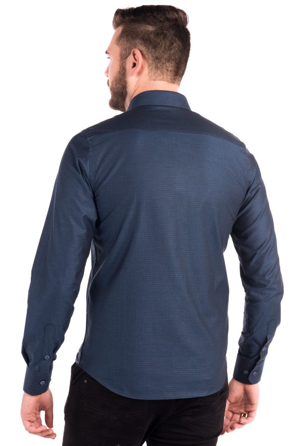 Camisa Slim Fit Argali Kauai ML - Azul Real