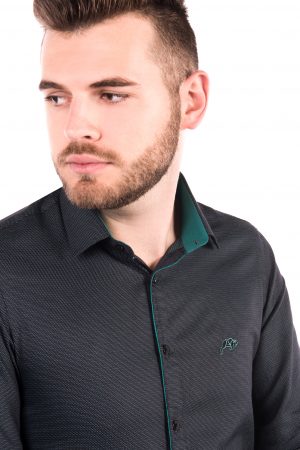 Camisa Slim Fit Argali Kauai ML - Cinza Elegance