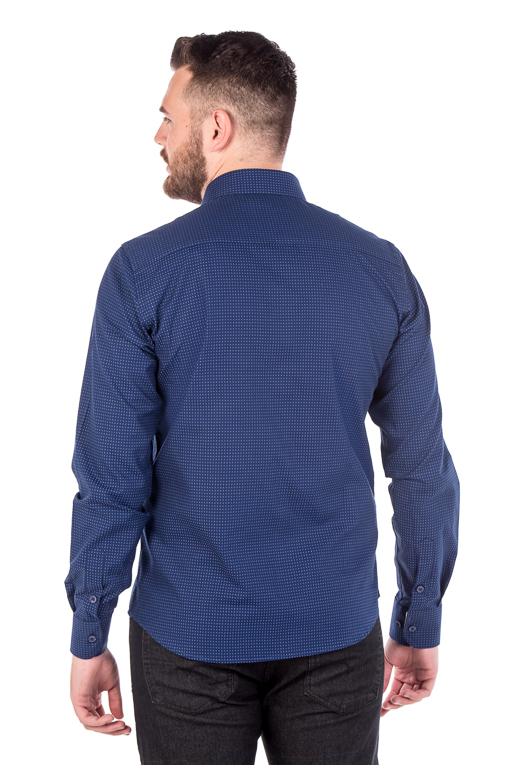 Camisa Slim Argali Kauai Azul One (costas)