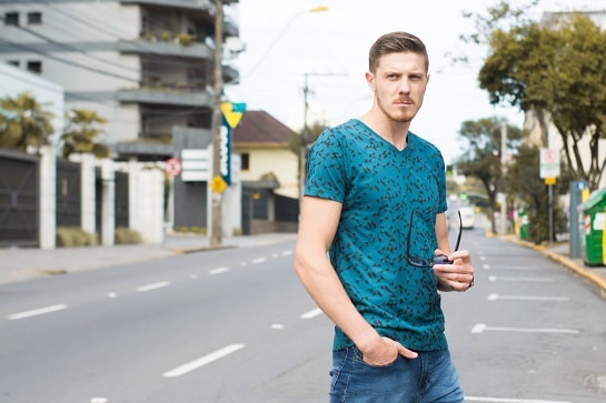 Camiseta Argali Volcano Azul Petróleo Geo