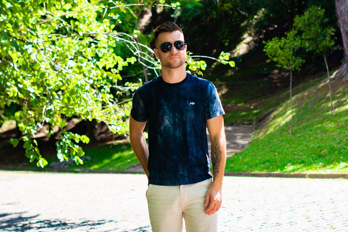 Camiseta Argali Prime Tie Dye Marinho (frente)